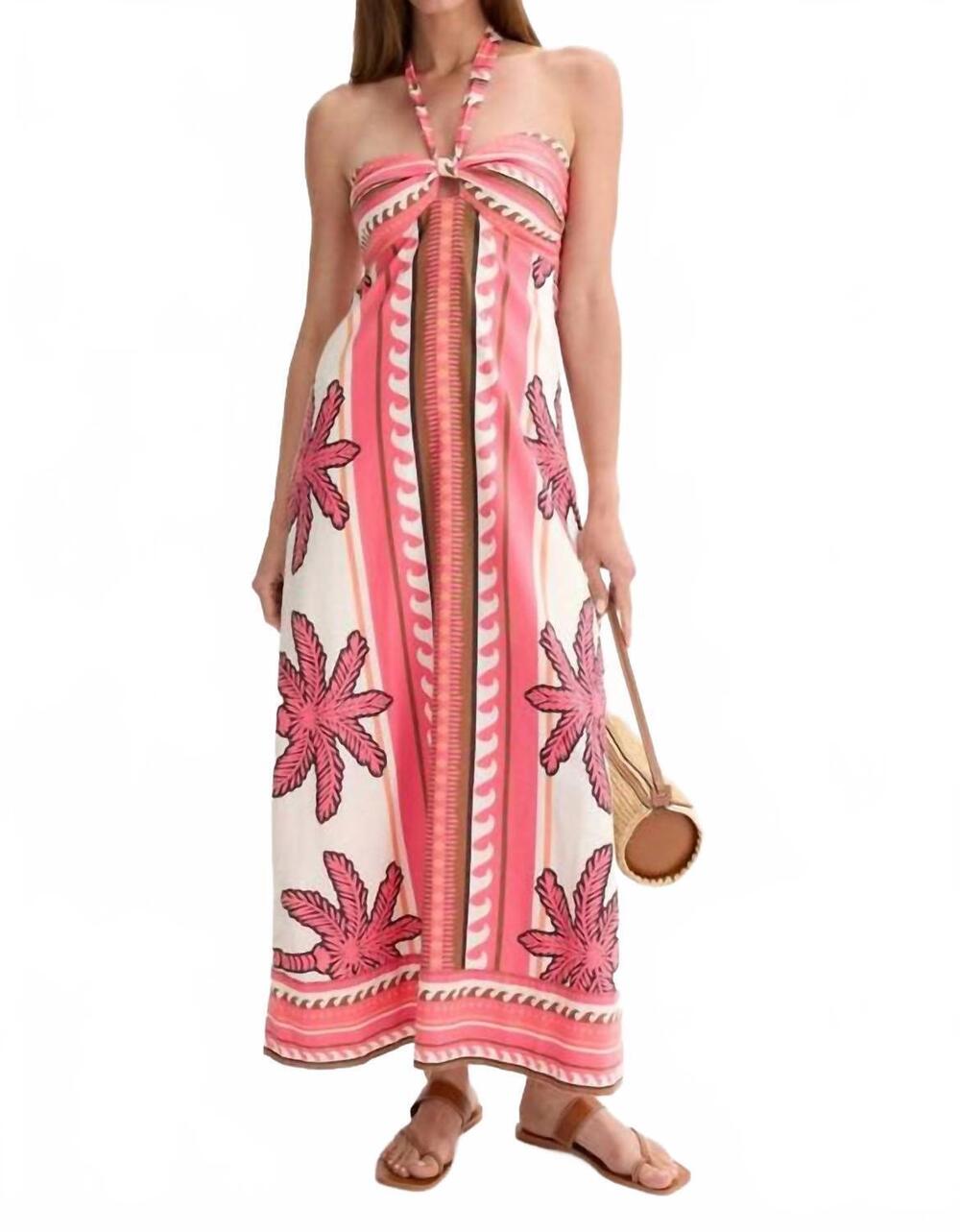 NEW MARINE LAYER canyon halter dress in desert deco
